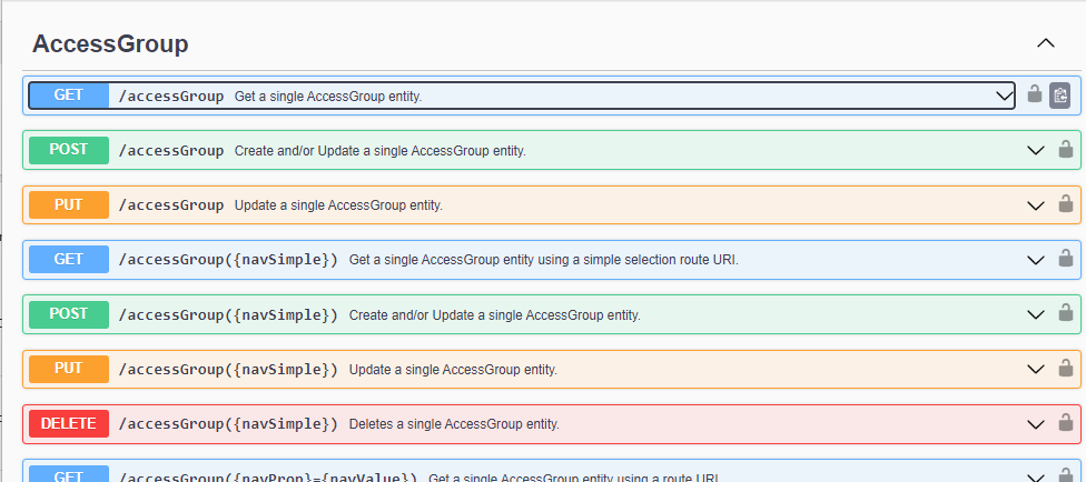 Access Group Commands